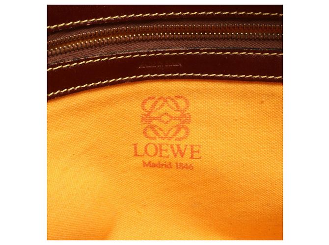 Borsa a Spalla Anagram Loewe Marrone Cachi - vista 4