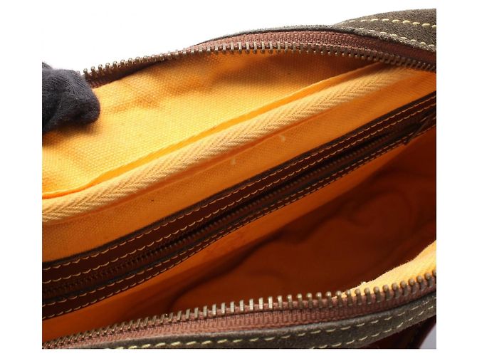 Borsa a Spalla Anagram Loewe Marrone Cachi - vista 5