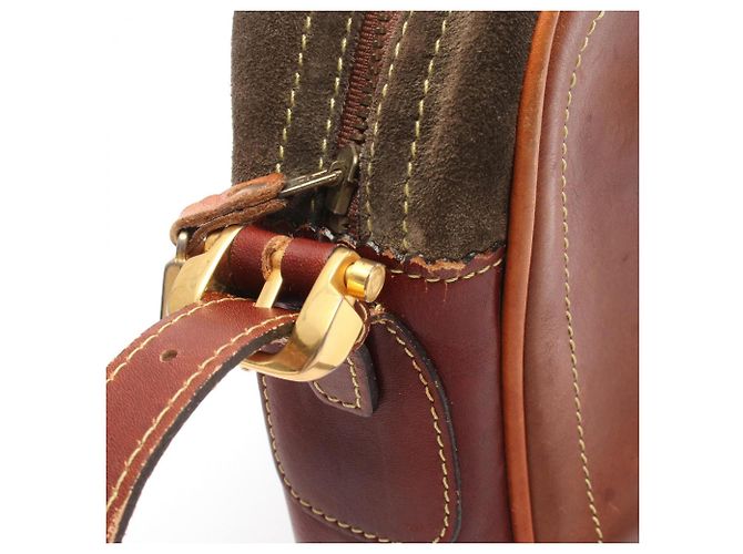 Borsa a Spalla Anagram Loewe Marrone Cachi - vista 9