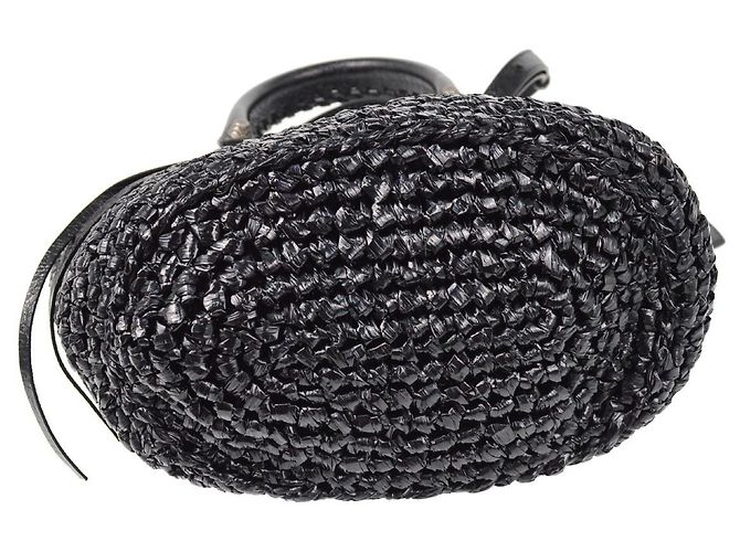 Balenciaga Le Cagole Cesta de Rafias con Cuero - vista 5