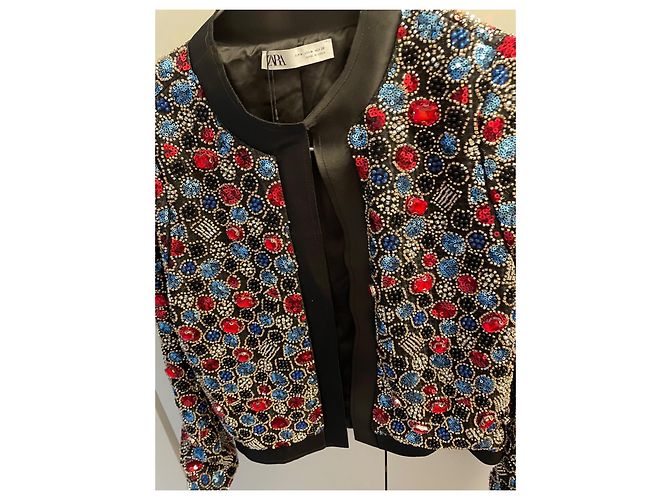 Giacca Zara con perle e paillettes Multicolore - vista 5