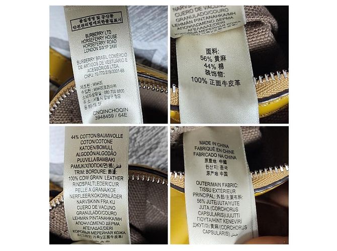 Burberry Borsa hobo Ashby media in tela Mega Check gialla/beige Giallo - vista 11