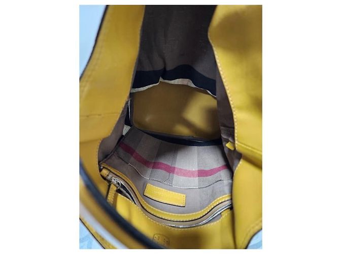 Burberry Borsa hobo Ashby media in tela Mega Check gialla/beige Giallo - vista 5