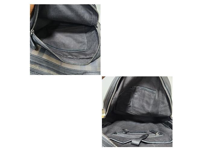 Burberry Rucksack mit Rauchigem Karomuster Schwarz - Ansicht 12