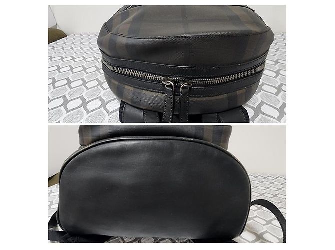 Burberry Rucksack mit Rauchigem Karomuster Schwarz - Ansicht 8
