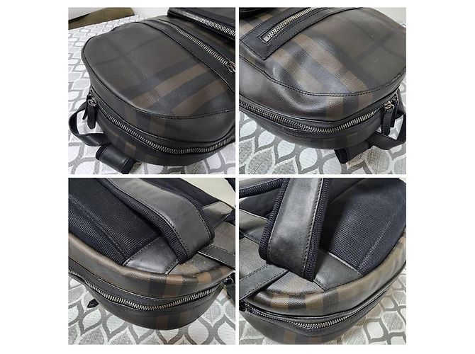 Burberry Rucksack mit Rauchigem Karomuster Schwarz - Ansicht 9