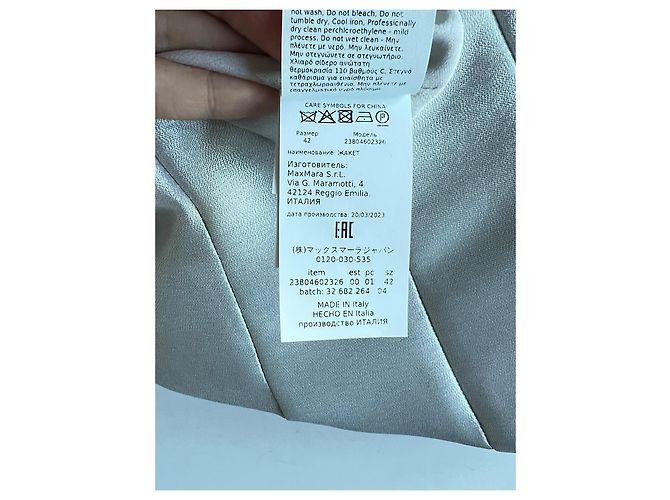 Max Mara Chaquetas Plata Gris - vista 10