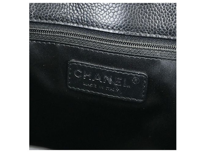Chanel Pequeño Tote de Compras Acolchado de Caviar Grande Negro - vista 4