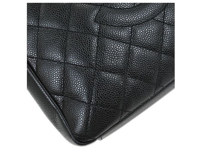 Chanel Pequeño Tote de Compras Acolchado de Caviar Grande Negro - vista 7