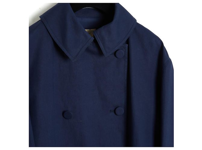 Alaïa Alaia 2015s Cappotto Trench Marino FR38 Oversized Impermeabile UK10 US8 - vista 3