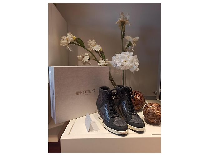 Jimmy Choo Lederstiefel Schwarz Weiß - Ansicht 10