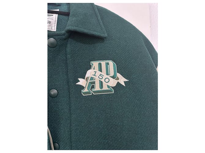 Giacca Teddy Audemars Piguet Verde Scuro e Pelle - vista 3