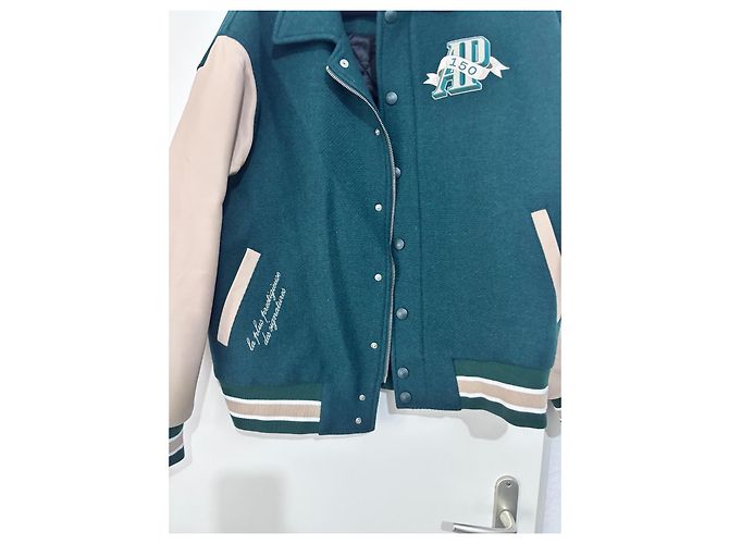 Giacca Teddy Audemars Piguet Verde Scuro e Pelle - vista 6