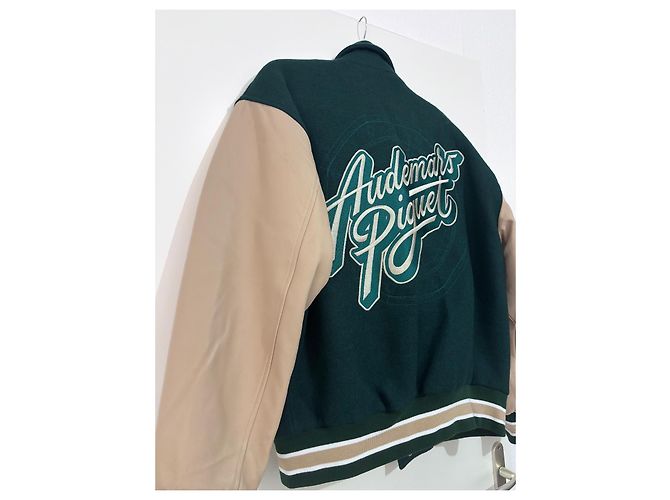 Giacca Teddy Audemars Piguet Verde Scuro e Pelle - vista 9