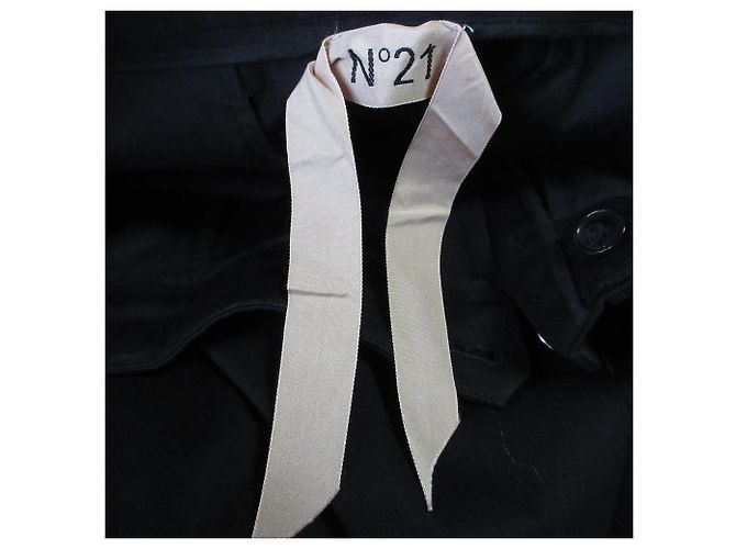 Autre Marque N°21 Stretch Weite Gerade Cropped-Hose Schwarz - Ansicht 5