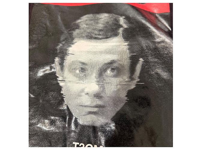Autre Marque Camiseta de algodón con estampado del logo T3CM Negro - vista 3