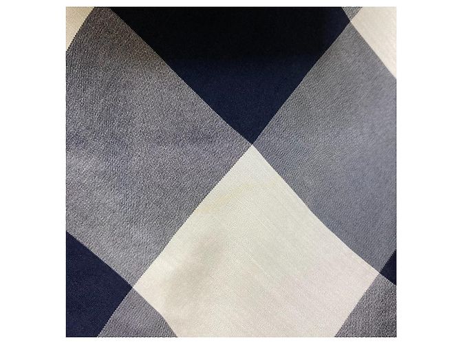 Autre Marque Vestido largo de algodón Cupro a cuadros 45R Azul - vista 9