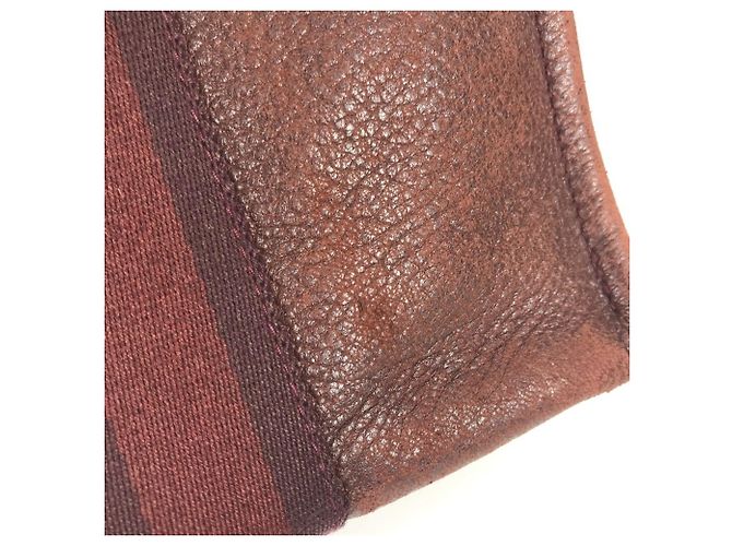 Hermès HERMES Halb-Leder Foule PM Tasche Rot Bordeaux - Ansicht 13