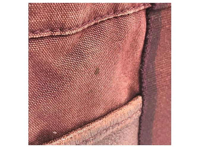 Hermès HERMES Halb-Leder Foule PM Tasche Rot Bordeaux - Ansicht 14