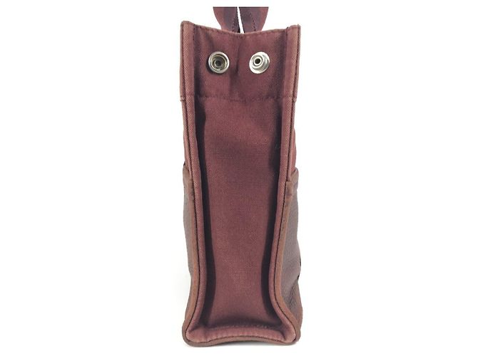 Hermès HERMES Halb-Leder Foule PM Tasche Rot Bordeaux - Ansicht 3