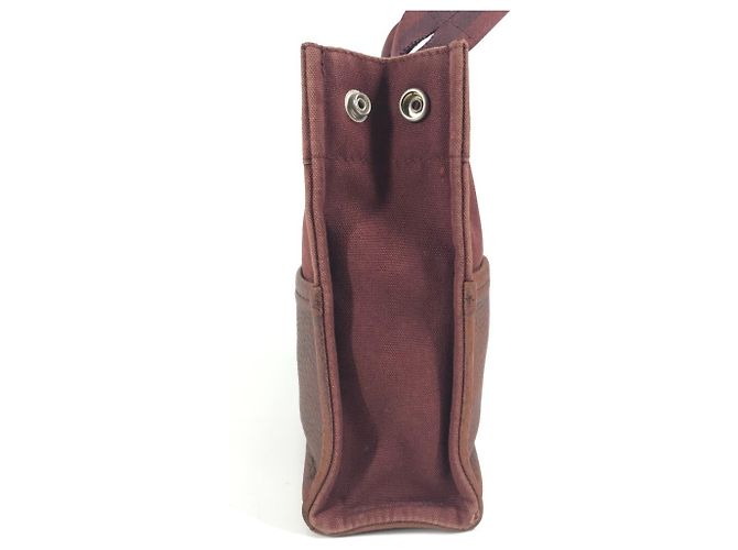Hermès HERMES Halb-Leder Foule PM Tasche Rot Bordeaux - Ansicht 4