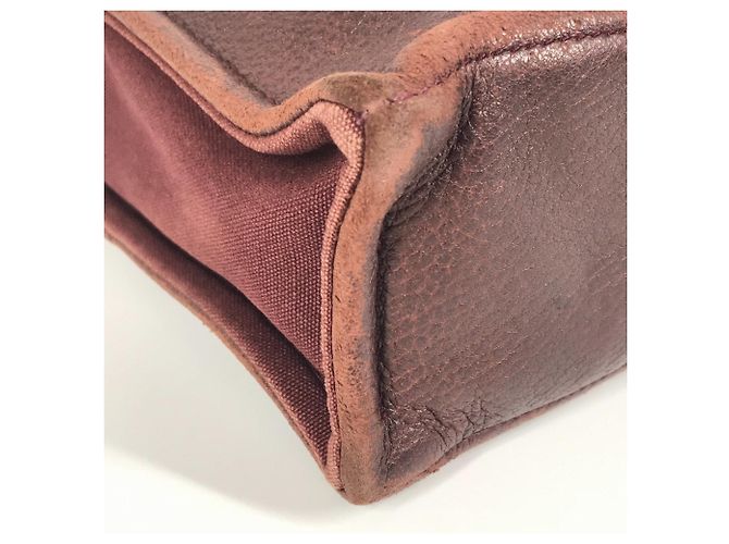 Hermès HERMES Halb-Leder Foule PM Tasche Rot Bordeaux - Ansicht 6
