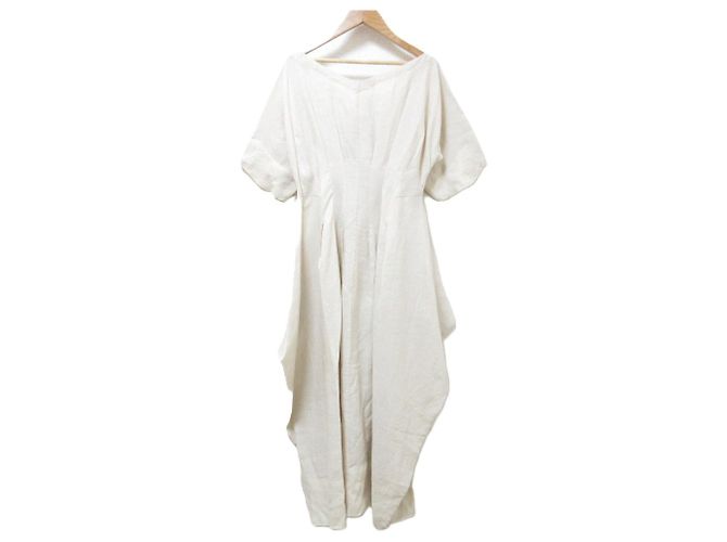 Sybilla Leinen Cocoon Kleid Beige - Ansicht 2