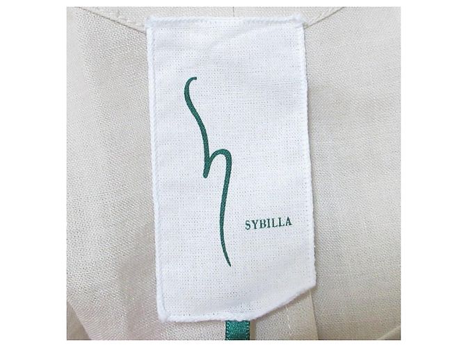 Sybilla Leinen Cocoon Kleid Beige - Ansicht 9