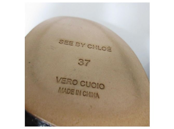 Chloé Sandali con tacco alto e lacci See By Chloe Nero Beige - vista 11