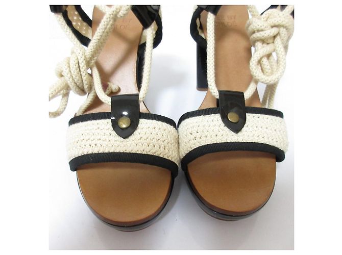 Chloé Sandali con tacco alto e lacci See By Chloe Nero Beige - vista 2