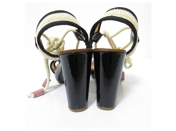 Chloé Sandali con tacco alto e lacci See By Chloe Nero Beige - vista 3