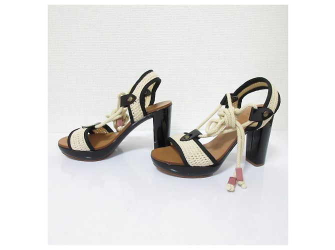 Chloé Sandali con tacco alto e lacci See By Chloe Nero Beige - vista 4