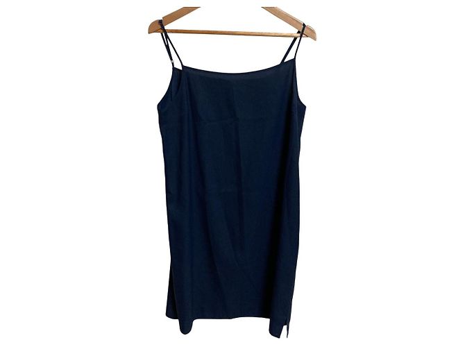 Autre Marque Triacetatkleid mit engen Rüschen Grace Continental Blau Marineblau - Ansicht 3