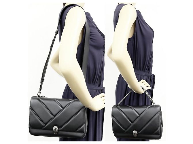 Bulgari Borsa a Spalla 2 in 1 Serpenti Cabochon in Pelle BVLGARI Nero - vista 2