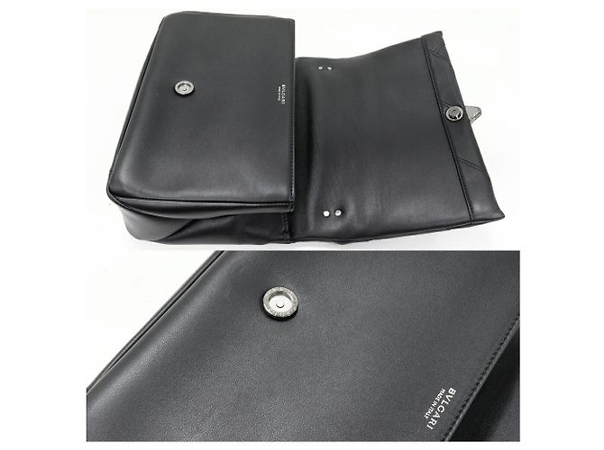 Bulgari Borsa a Spalla 2 in 1 Serpenti Cabochon in Pelle BVLGARI Nero - vista 5