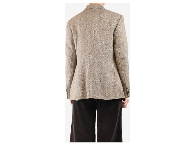 Polo Ralph Lauren Brown Herringbone blazer - size UK 14 - view 2