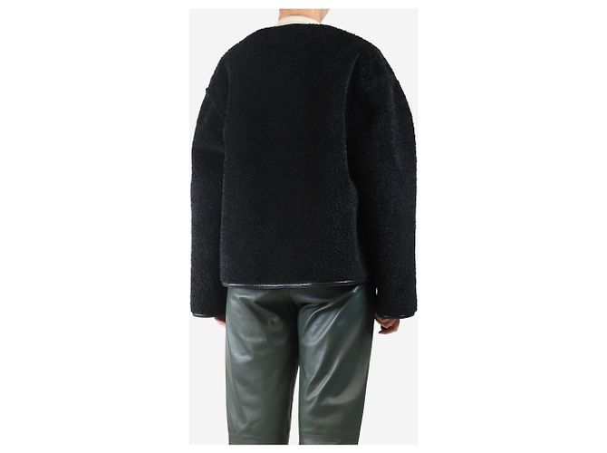 Nanushka Schwarze reversible vegane Lederjacke - Größe S - Ansicht 2