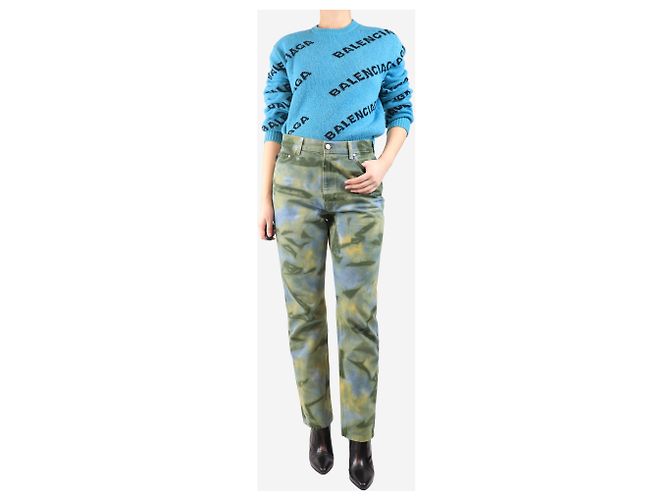 Ulla Johnson Pantalones de estampado en tinte verde y azul - talla UK 12 - vista 2