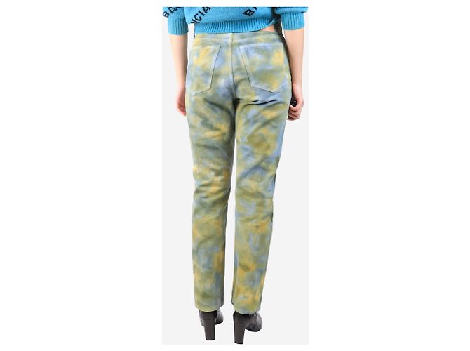 Ulla Johnson Pantalones de estampado en tinte verde y azul - talla UK 12 - vista 3
