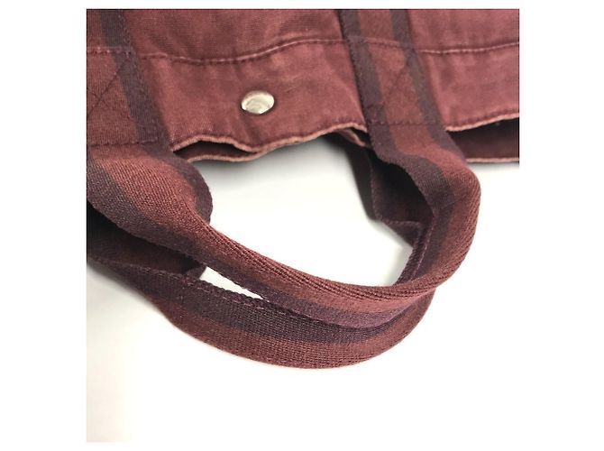 Hermès Foule MM Tote Bag aus Halb-Leder Rot Bordeaux - Ansicht 10