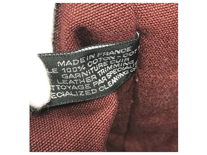 Hermès Foule MM Tote Bag aus Halb-Leder Rot Bordeaux - Ansicht 13