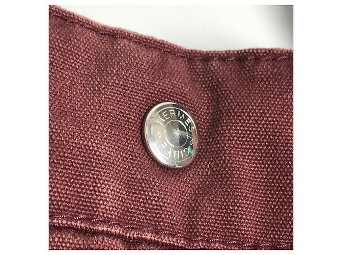 Hermès Foule MM Tote Bag aus Halb-Leder Rot Bordeaux - Ansicht 16