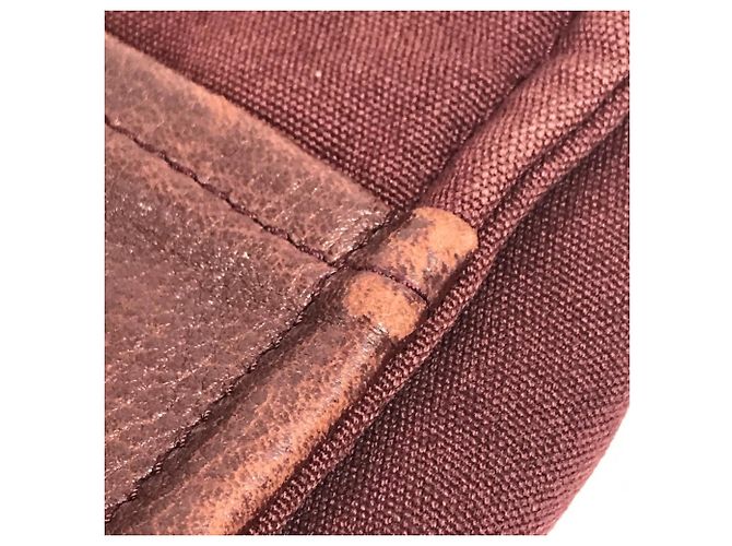 Hermès Foule MM Tote Bag aus Halb-Leder Rot Bordeaux - Ansicht 17