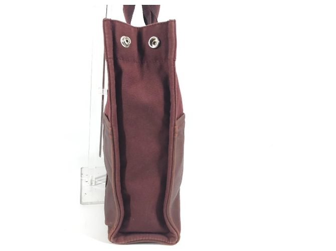 Hermès Foule MM Tote Bag aus Halb-Leder Rot Bordeaux - Ansicht 3