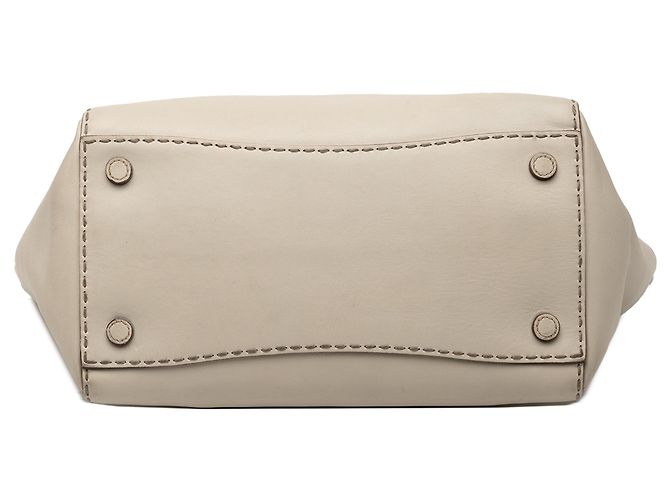Double Borsa Prada in vitello marrone con tasche gemelle cucite Beige - vista 3