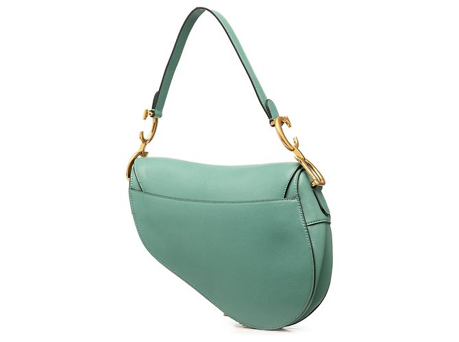 Borsa Saddle Mini Dior in Pelle di Capra Verde Verde chiaro - vista 2