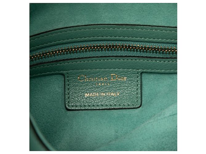 Borsa Saddle Mini Dior in Pelle di Capra Verde Verde chiaro - vista 5