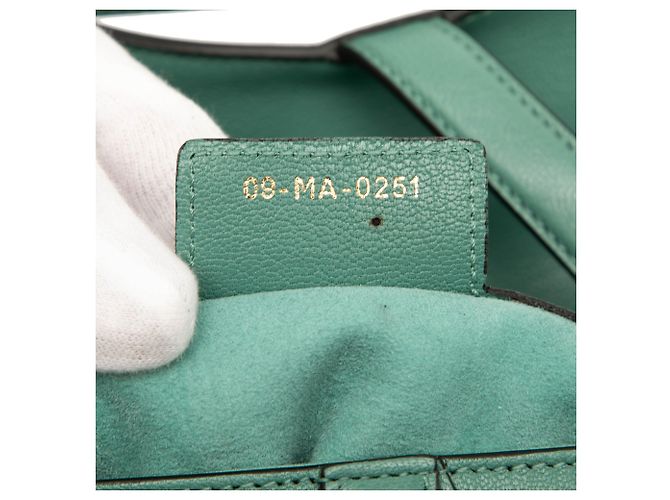 Borsa Saddle Mini Dior in Pelle di Capra Verde Verde chiaro - vista 6