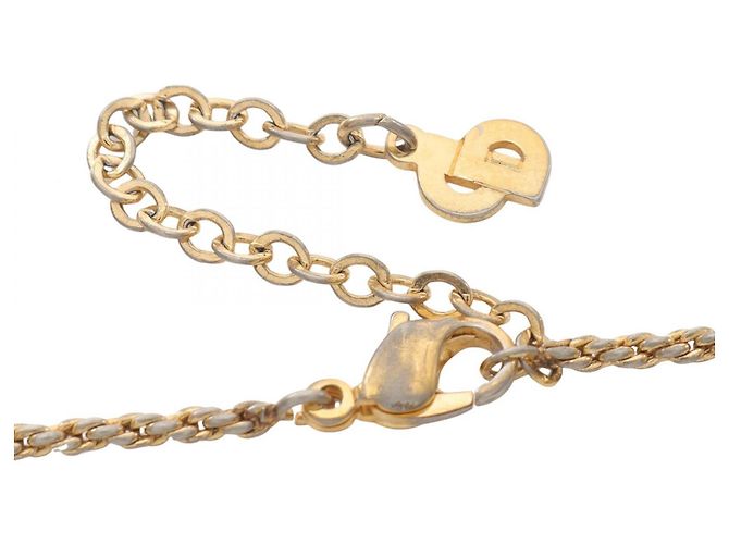 Collana con logo CD Christian Dior placcata in oro D'oro - vista 3