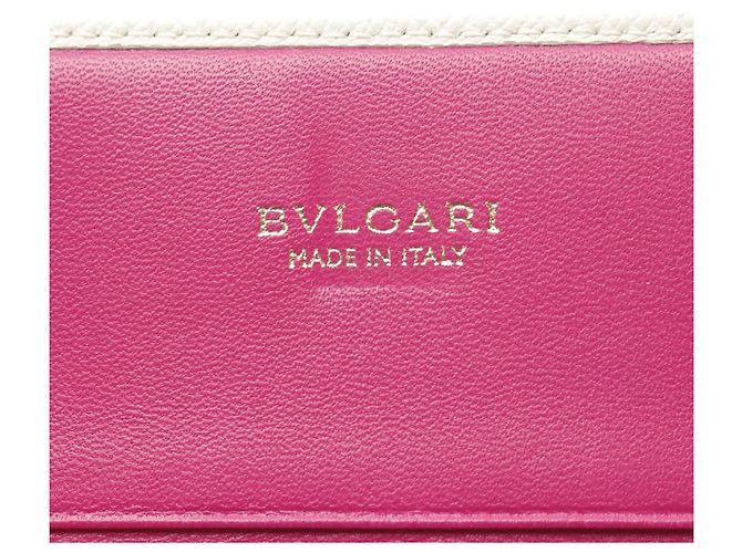 Bulgari Porta tarjetas de visita de cuero blanco Bvlgari - vista 4